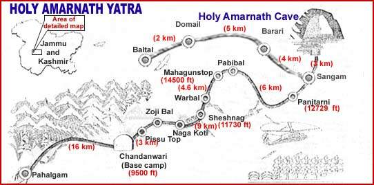 amarnath yatra route map